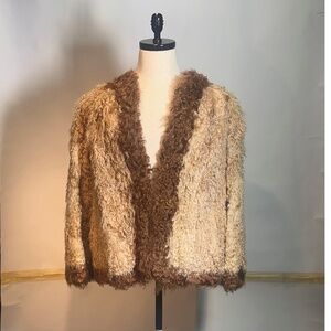 VINTAGE AUTHENTIC MONGOLIAN LAMB SHEARLING JACKET
